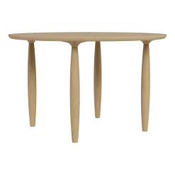 Table à dîner ronde en chêne naturel 120 cm Oku - NORR11