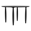 Table à dîner ronde en chêne noire 120 cm Oku - NORR11