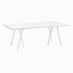 Table en acier blanche L200 cm Loop Stand - HAY