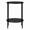 Table en acier et verre noir 40x58 cm Fumi - AYTM