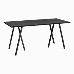 Table en acier noire L160 cm Loop Stand - HAY
