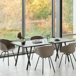 Table en acier noire L180 cm Loop Stand - HAY