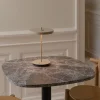 Table en acier noir et plateau en marbre cm Gather - Umage