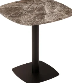 Table en acier noir et plateau en marbre cm Gather - Umage