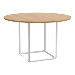 Table en chêne clair et structure blanche 120cm Florence - New Works
