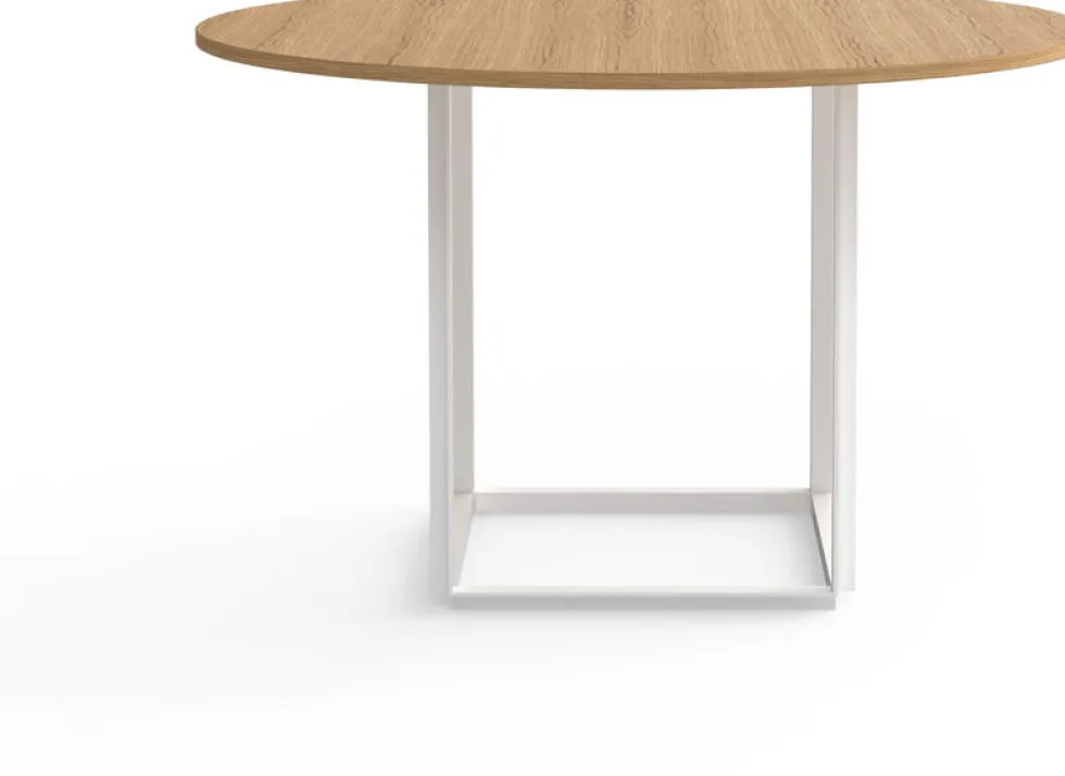 Table en chêne clair et structure blanche 120cm Florence - New Works
