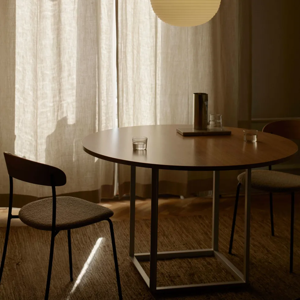 Table en chêne clair et structure blanche 120cm Florence - New Works