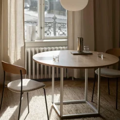 Table en chêne clair et structure blanche 120cm Florence - New Works