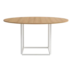 Table en chêne clair et structure en acier blanc 145cm Florence - New Works