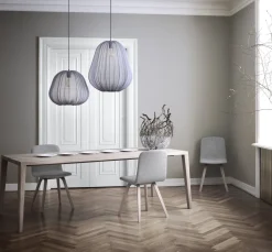 Table en chêne huilé pigmenté blanc 95 x 220 cm Graceful - Bolia