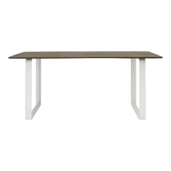 Table en chêne massif fumé et aluminium blanc 170 x 85 cm 70/70 - Muuto