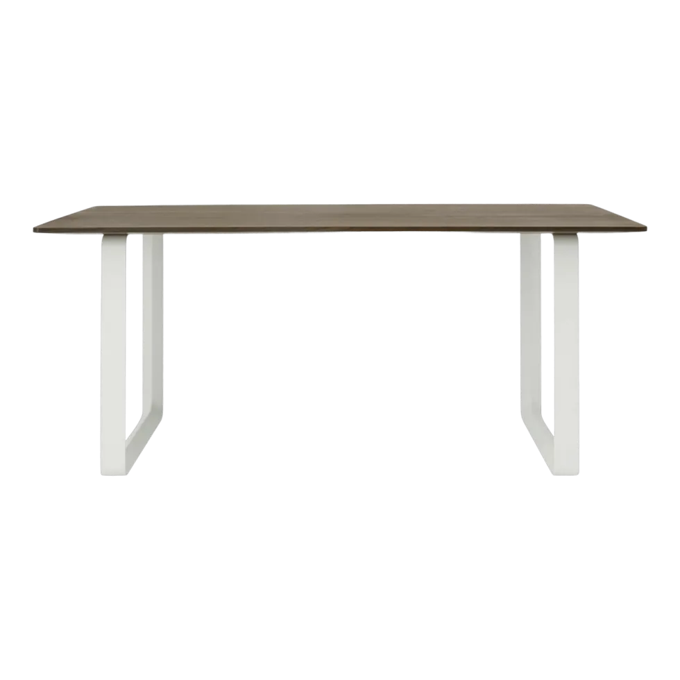 Table en chêne massif fumé et aluminium blanc 170 x 85 cm 70/70 - Muuto