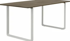 Table en chêne massif fumé et aluminium blanc 170 x 85 cm 70/70 - Muuto