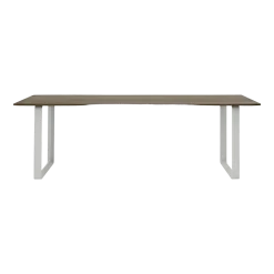 Table en chêne massif fumé et aluminium gris 225 x 90 cm 70/70 - Muuto