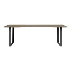 Table en chêne massif fumé et aluminium noir 225 x 90 cm 70/70 - Muuto