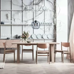 Table en chêne massif fumé huilé 100 x 220 cm Hill - Bolia