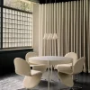 Table en métal et bois blanc 120cm Series 430 - Verpan