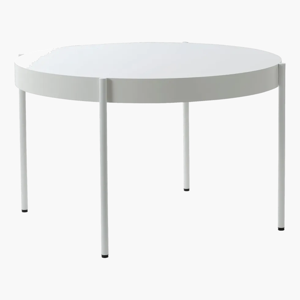 Table en métal et bois blanc 120cm Series 430 - Verpan