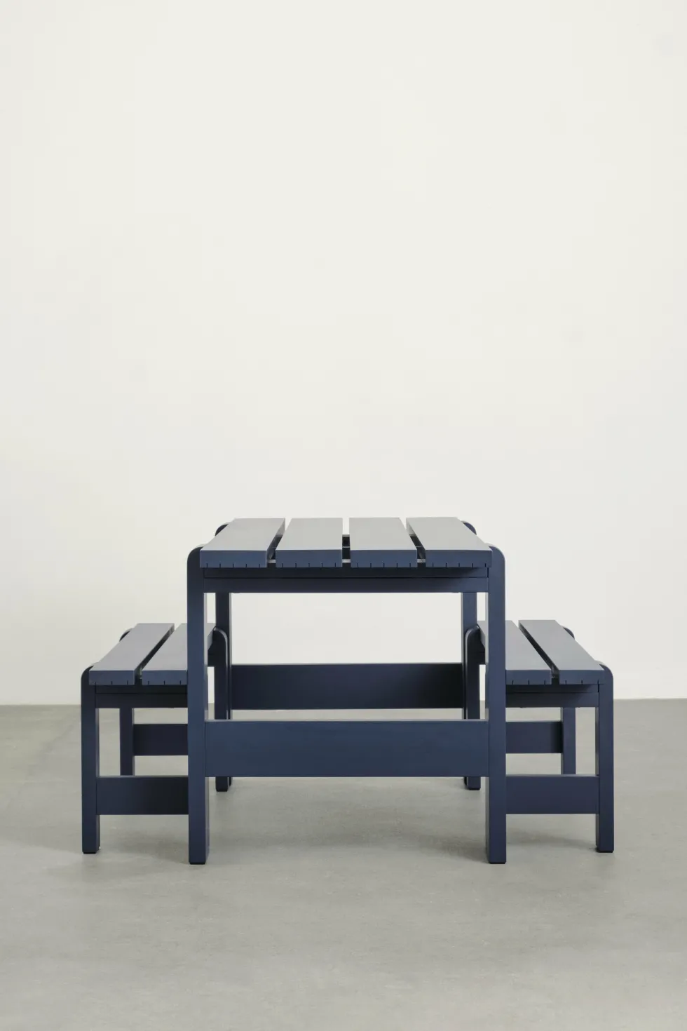 Table en pin laqué bleu métal 230 x 83 x 74 cm Weekday - Hay