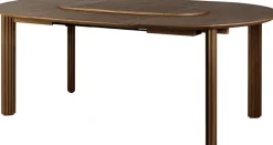 Table extensible en chêne foncé 132/202 x 74 cm Comfort Circle - UMAGE