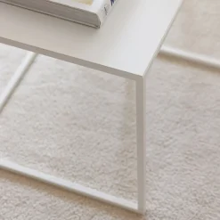 Table gigogne en acier blanc 45x90cm Tre Semina X - Metallbude