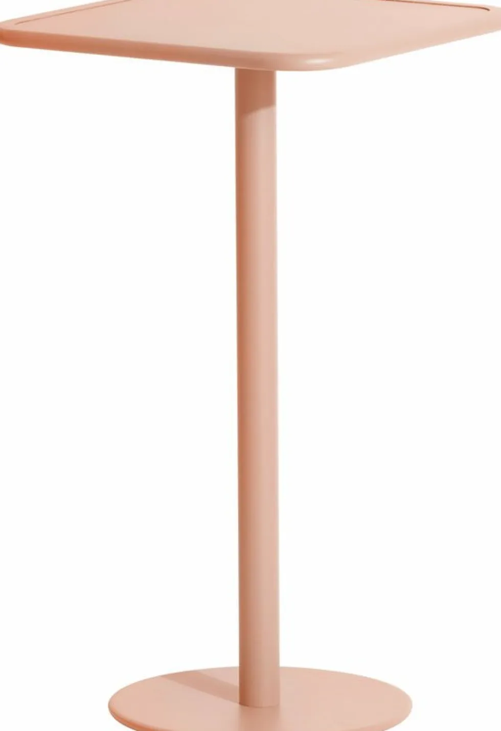 Table haute carrée outdoor rose blush Week end - Petite friture