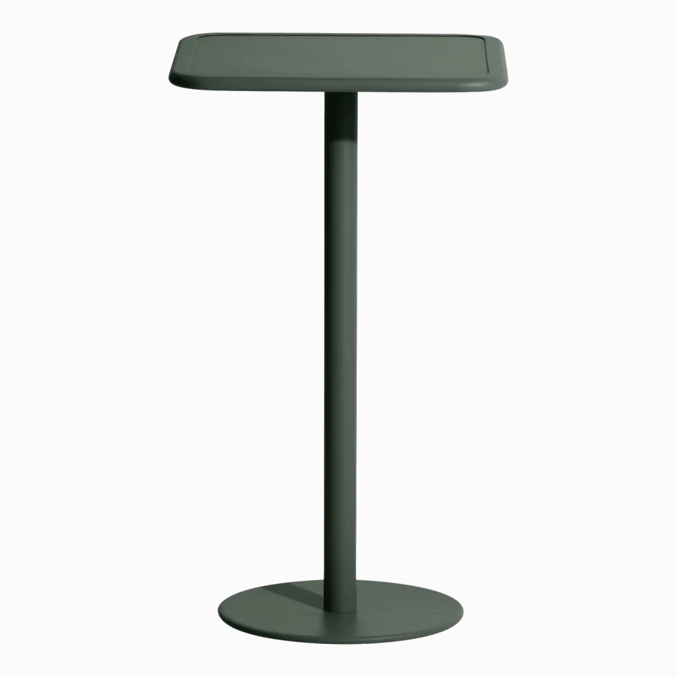 Table haute carrée outdoor vert bouteille Week end - Petite friture