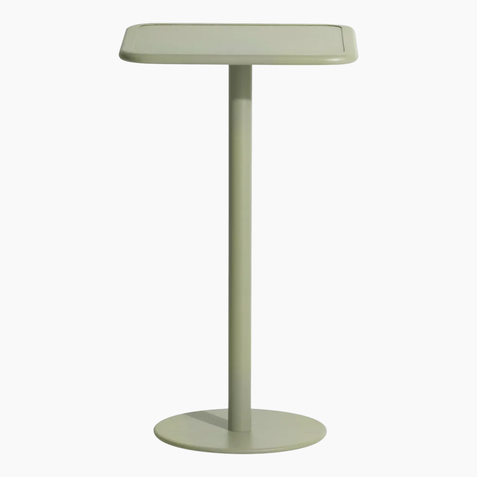 Table haute carrée outdoor vert jade Week end - Petite friture
