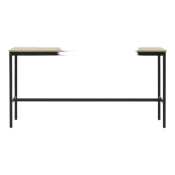 Table haute en chêne contreplaqué et piétement noir 50 x 190 x 95 cm Base - Muuto