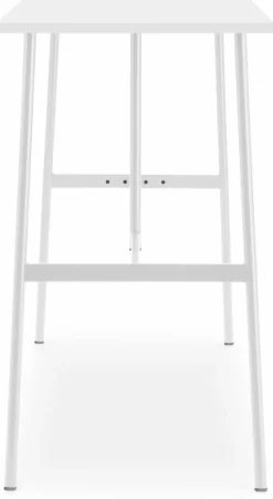 Table haute en stratifié et laiton blanc 190 x 90 cm Union blanc - Normann Copenhagen