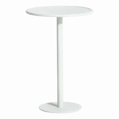 Table haute ronde outdoor blanche Week end - Petite friture