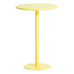 Table haute ronde outdoor jaune Week end - Petite friture