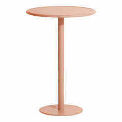 Table haute ronde outdoor rose blush Week end - Petite friture