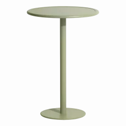 Table haute ronde outdoor vert jade Week end - Petite friture