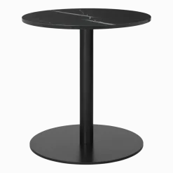 Table lounge ronde en marbre noir 60 cm Gubi 1.0 - Gubi