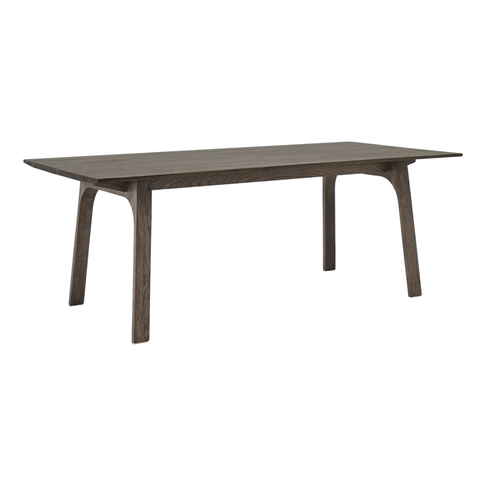 Table à mager avec rallonge en chêne foncé huilé 205x100cm Earnest - Muuto