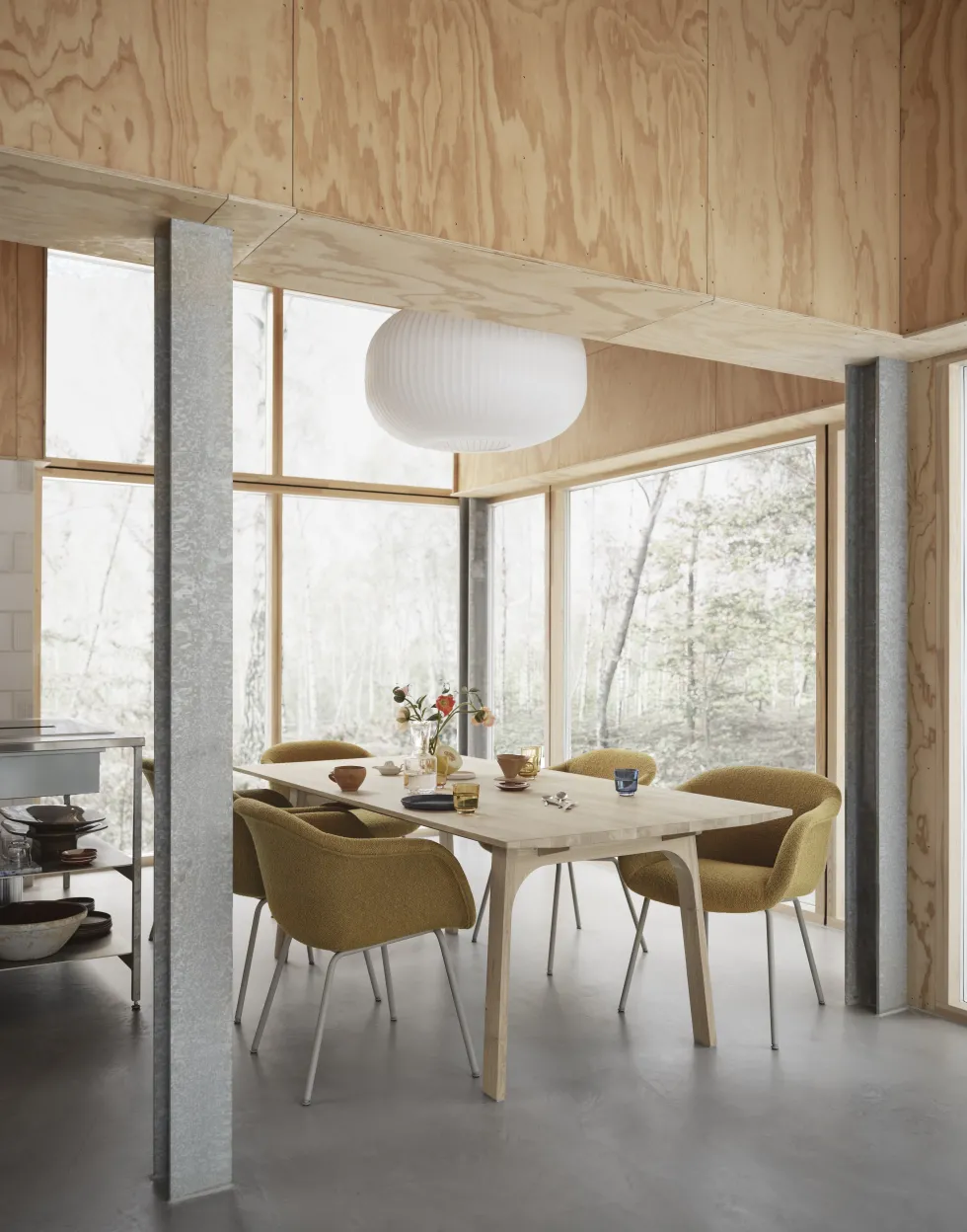 Table à mager avec rallonge en chêne foncé huilé 205x100cm Earnest - Muuto