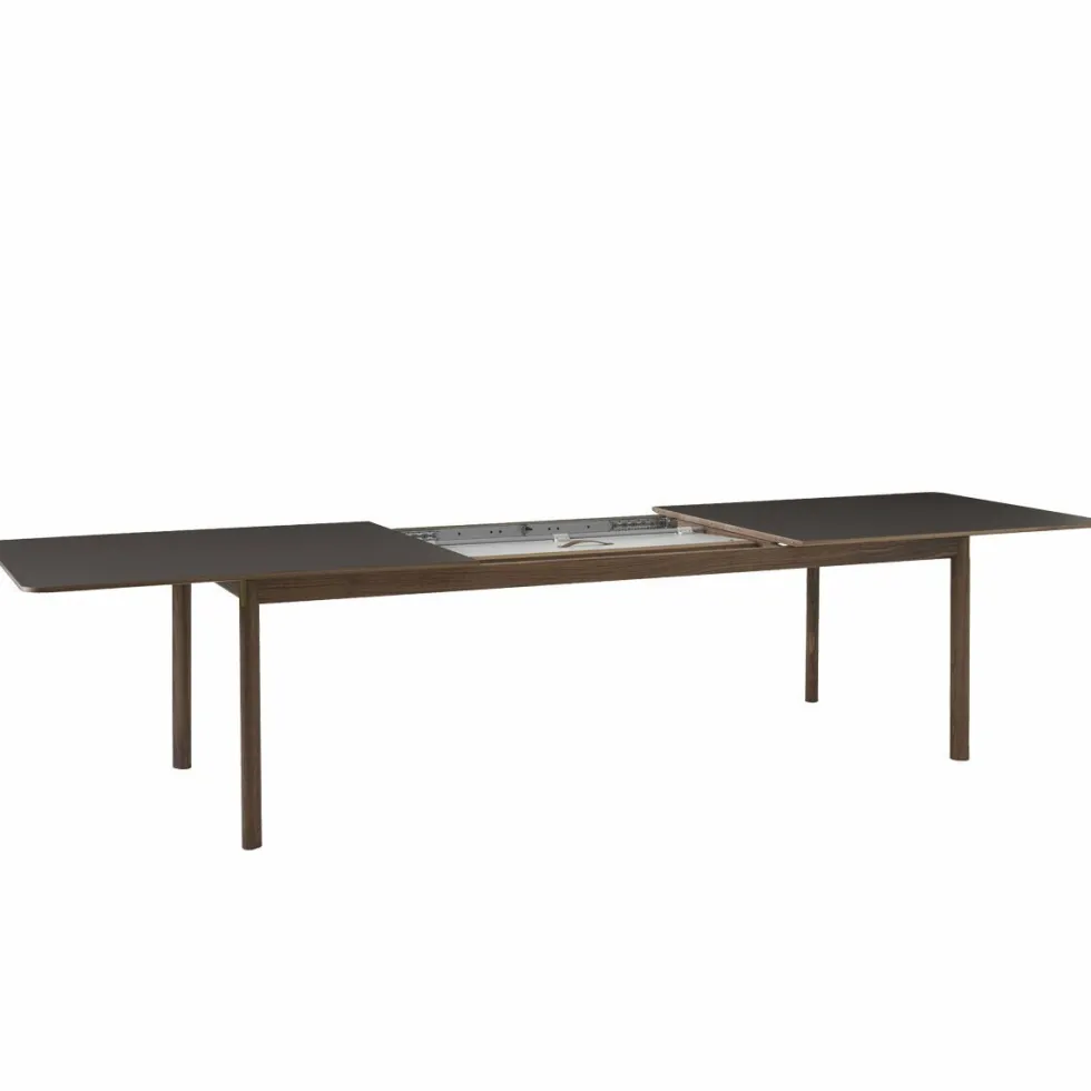 Table à manger avec rallonge en chêne fumé gris stratifié Fenix 180 à 280 cm Patch HW1 - &Tradition