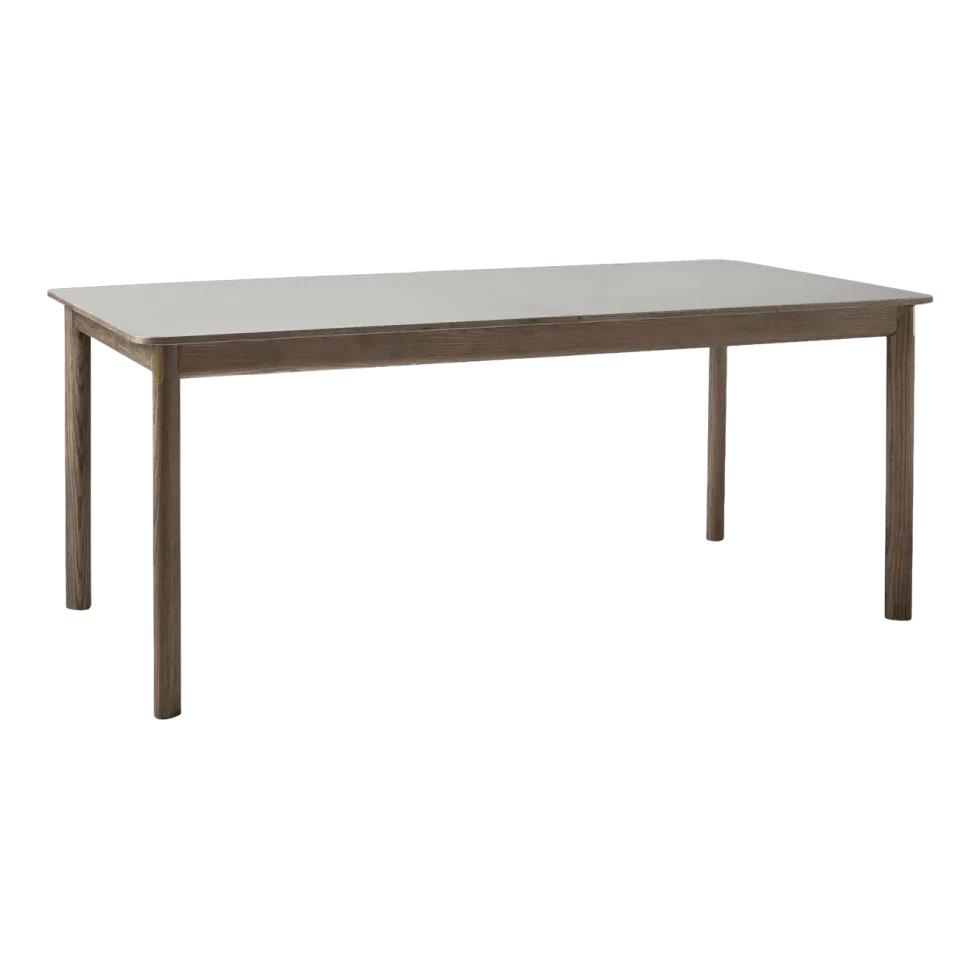 Table à manger avec rallonge en chêne fumé gris stratifié Fenix 180 à 280 cm Patch HW1 - &Tradition