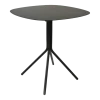 Table à manger carrée en acier ivoire 70 x 70 x 74 Edgar - Resistub