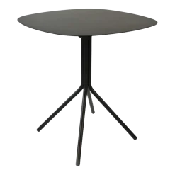 Table à manger carrée en acier ivoire 70 x 70 x 74 Edgar - Resistub