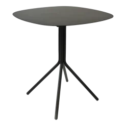 Table à manger carrée en acier noir 70 x 70 x 74 Edgar - Resistub