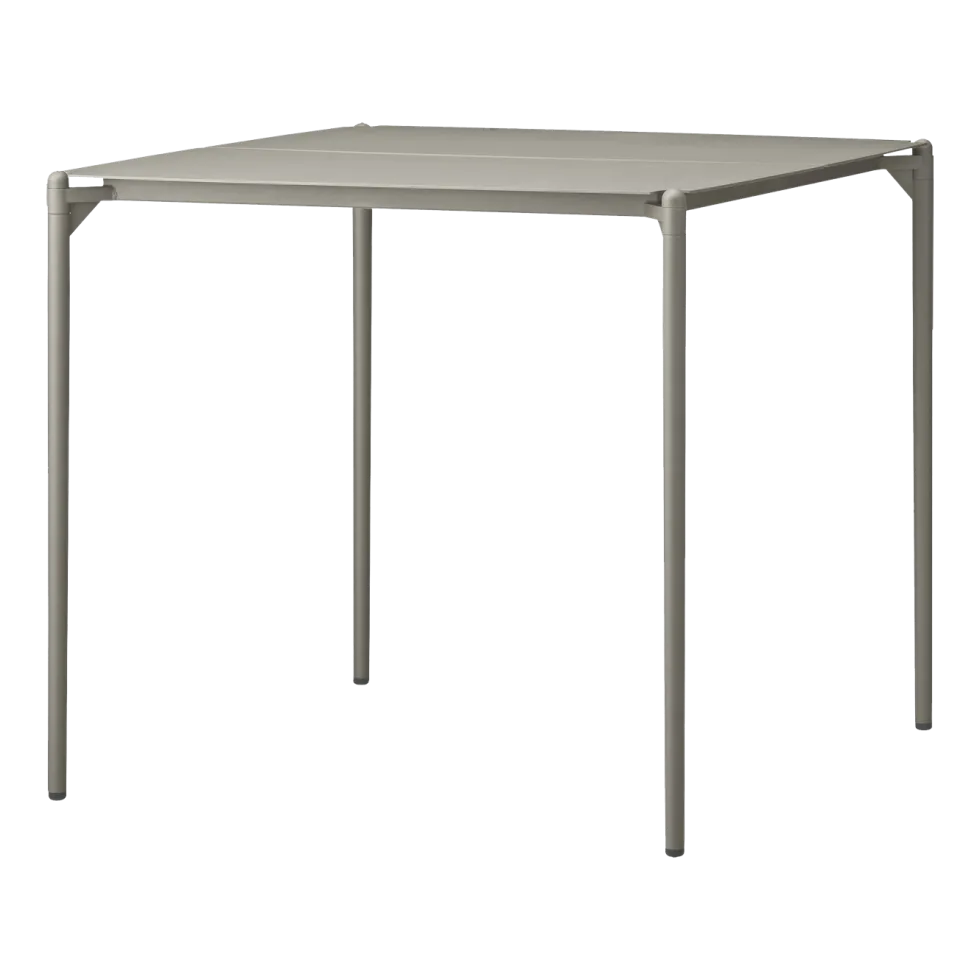 Table à manger carrée en acier taupe 80 x 80 cm Novo - AYTM
