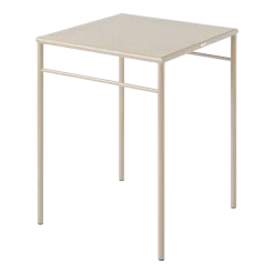 Table à manger carrée en acier tressé gris beige 60x60cm T37 - Tolix