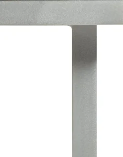 Table à manger carrée en aluminium et ivoire 85x85x74cm - valerie_objects