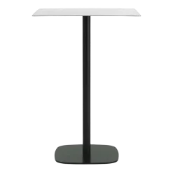 Table à manger carrée en aluminium noir et acier blanc 70 x 7O cm Form - Normann Copenhagen