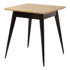 Table à manger carrée en chêne et acier brun noir 70x70cm 55 - Tolix