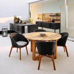 Table à manger 130 cm en teck Endless - Cane-Line