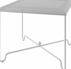 Table à manger de jardin blanc mat 90x90 cm Tropique - Gubi