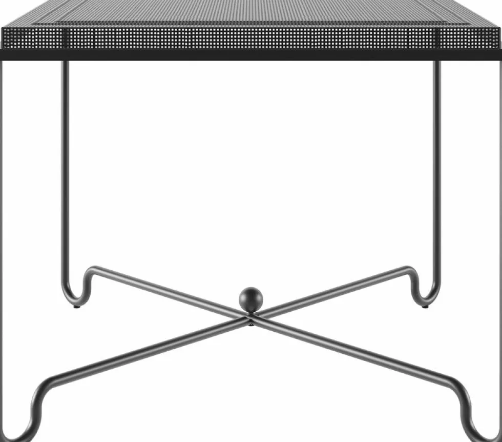 Table à manger de jardin noire 90x90 cm Tropique - Gubi